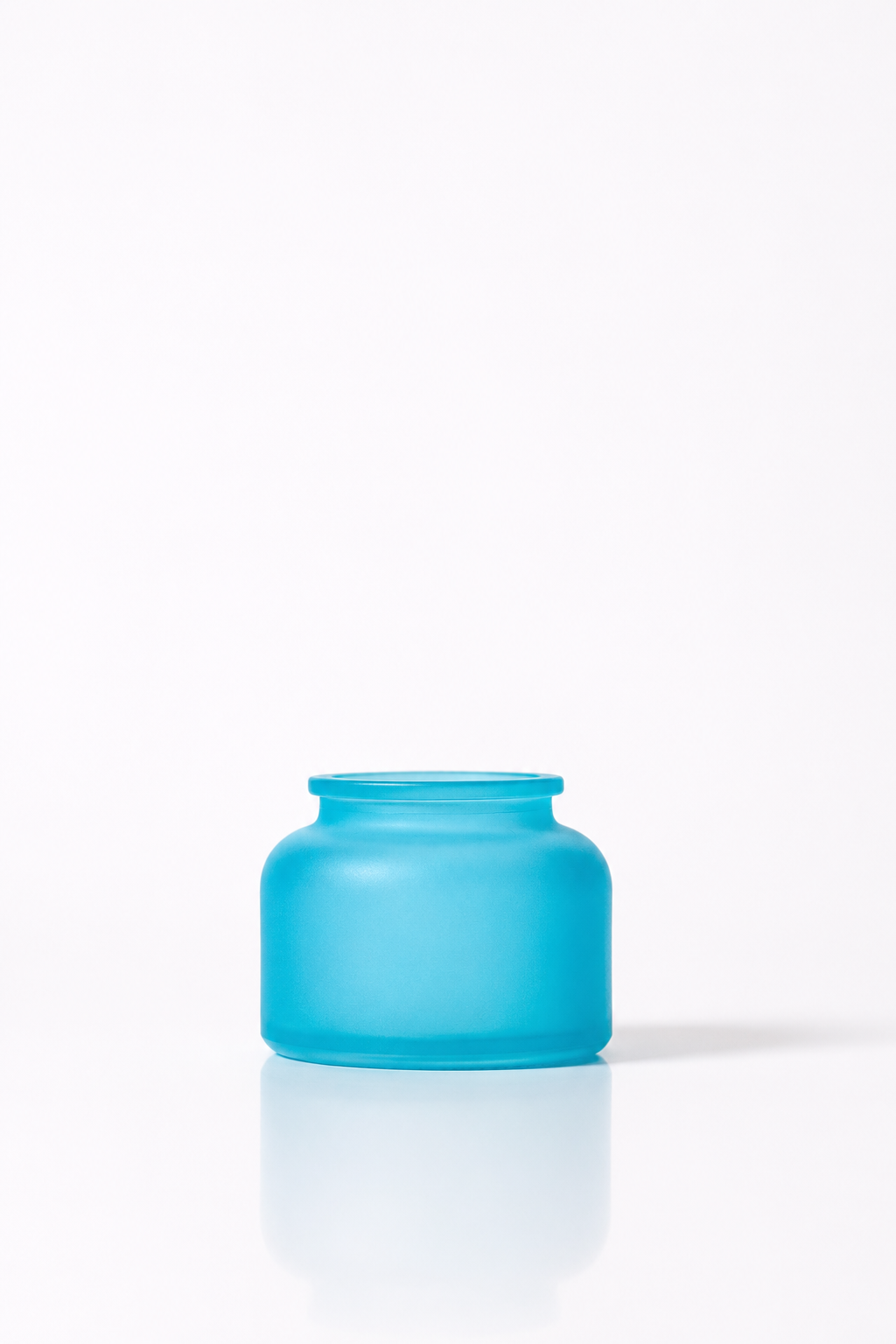 Frosted Blue Glass Diffuser Vessel